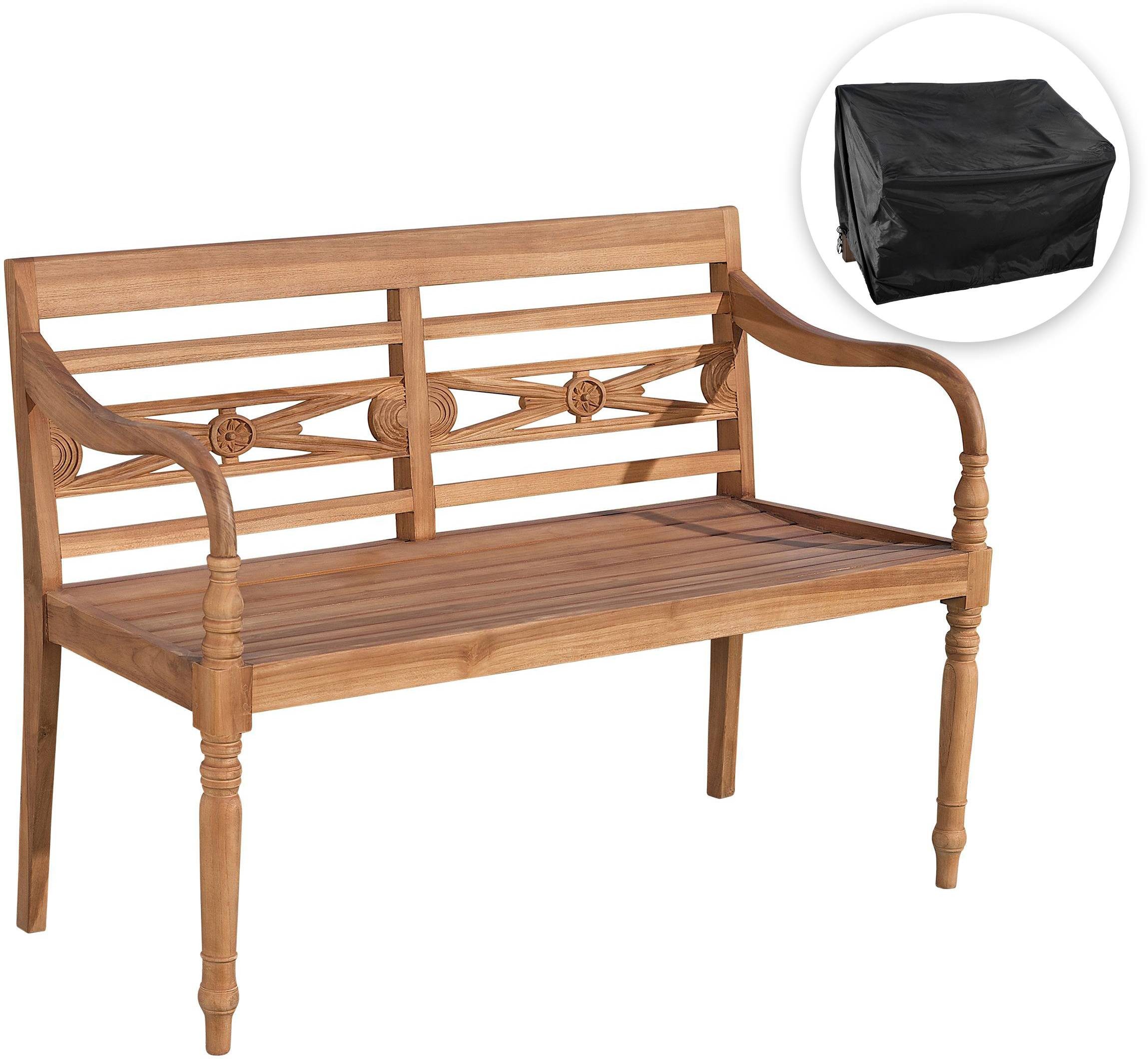 CLP Gartenbank Teakbank 120 cm mit günstig online kaufen