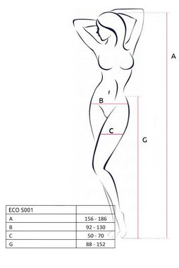 Passion Strapsstrümpfe Strapsstrümpfe weiß Ouvert-Strumpfhose Netz elastisch (1-Paar)