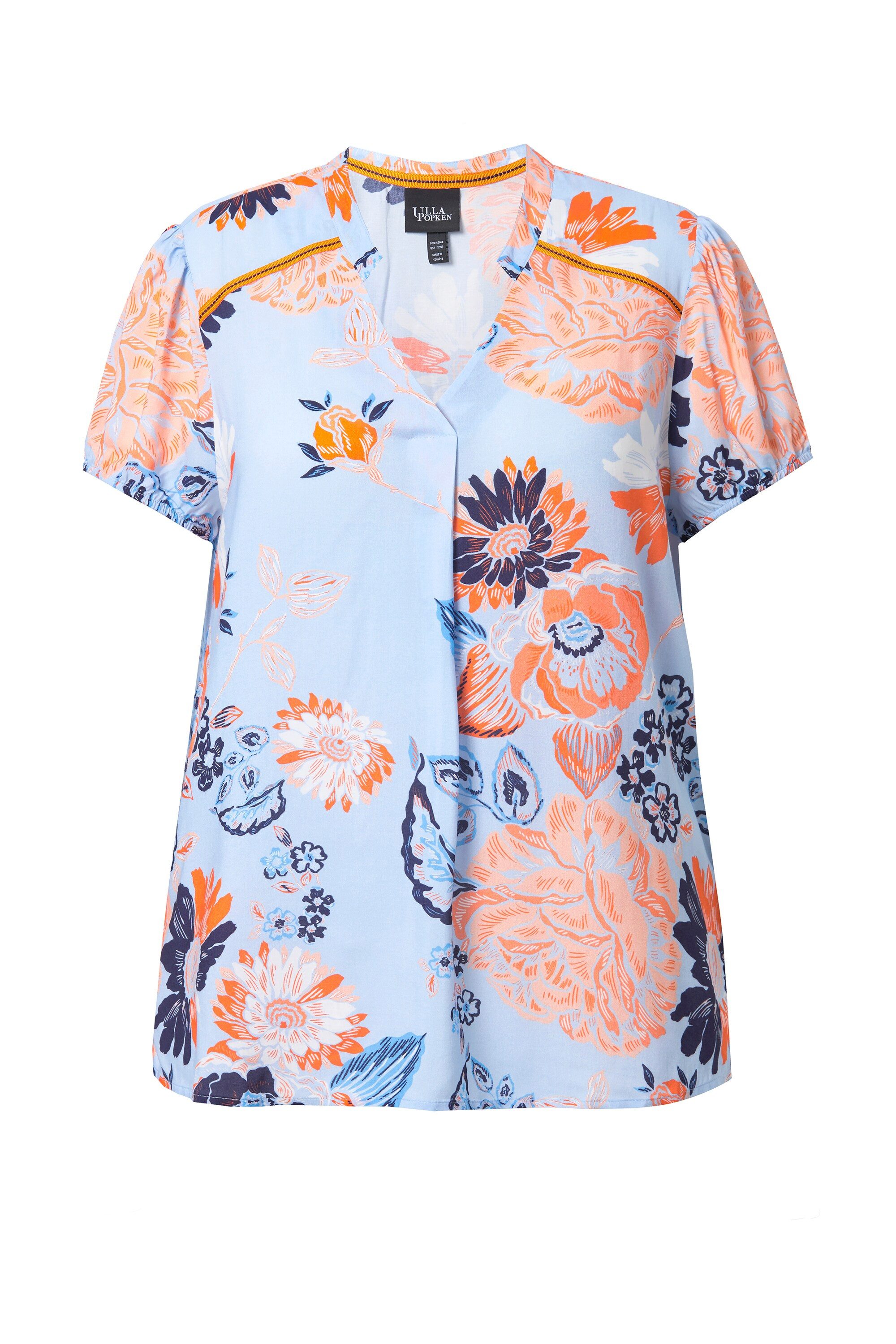 Ulla Popken Tunika Tunika Blüten Stehkragen günstig online kaufen