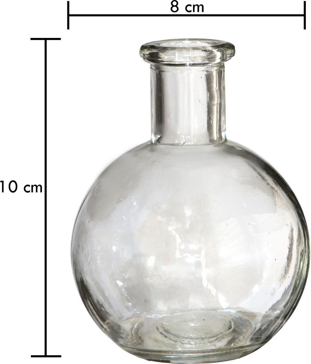 aus Dekovase kugelrund, Kugelvase Glasvase, Glas ca. Durchmesser Höhe 10cm, 8cm NaDeco