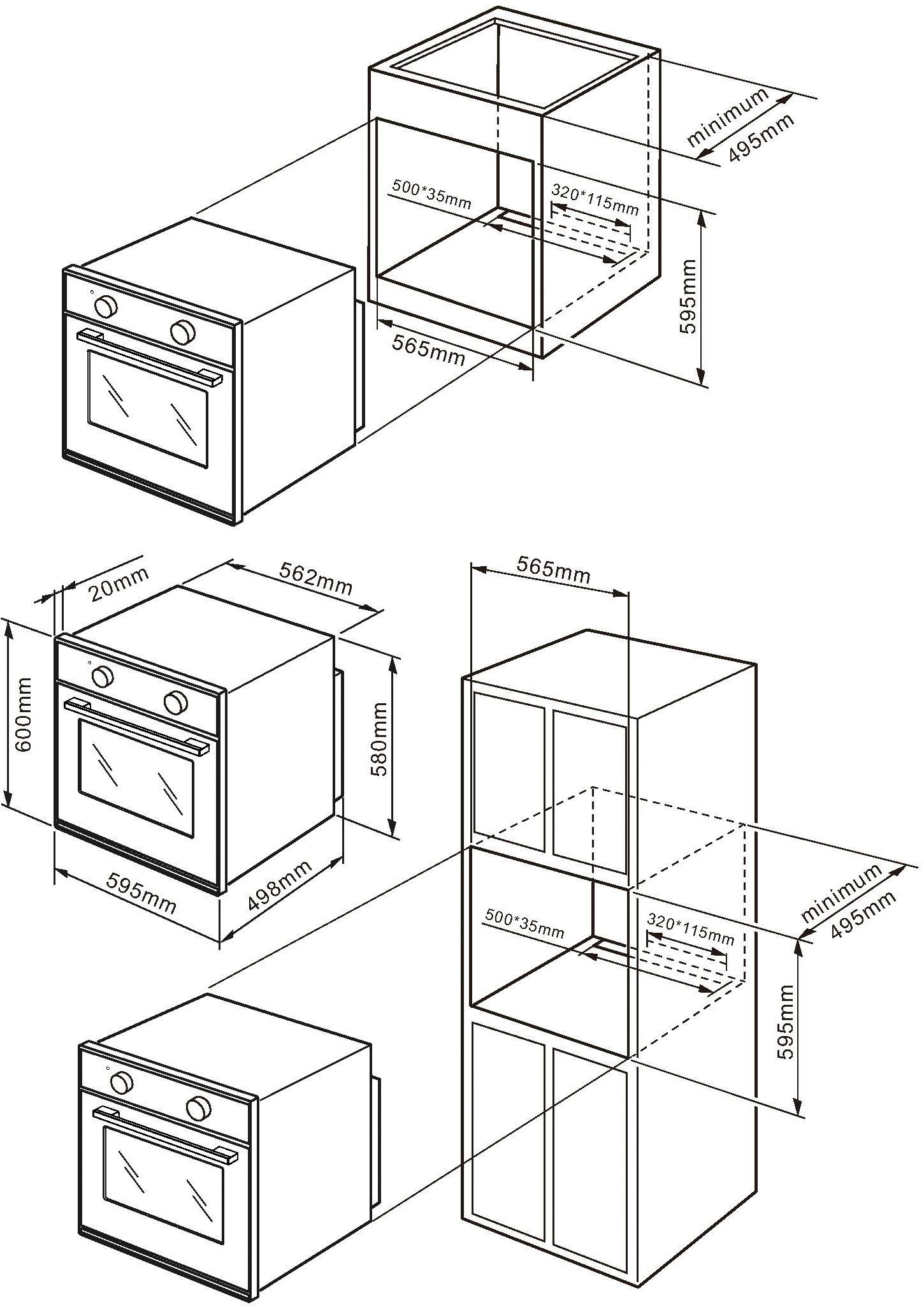 CENTRE DE CUISSON Meuble de cuisine KS-Trient, largeur 250 cm, avec électroménager en option, plan de travail