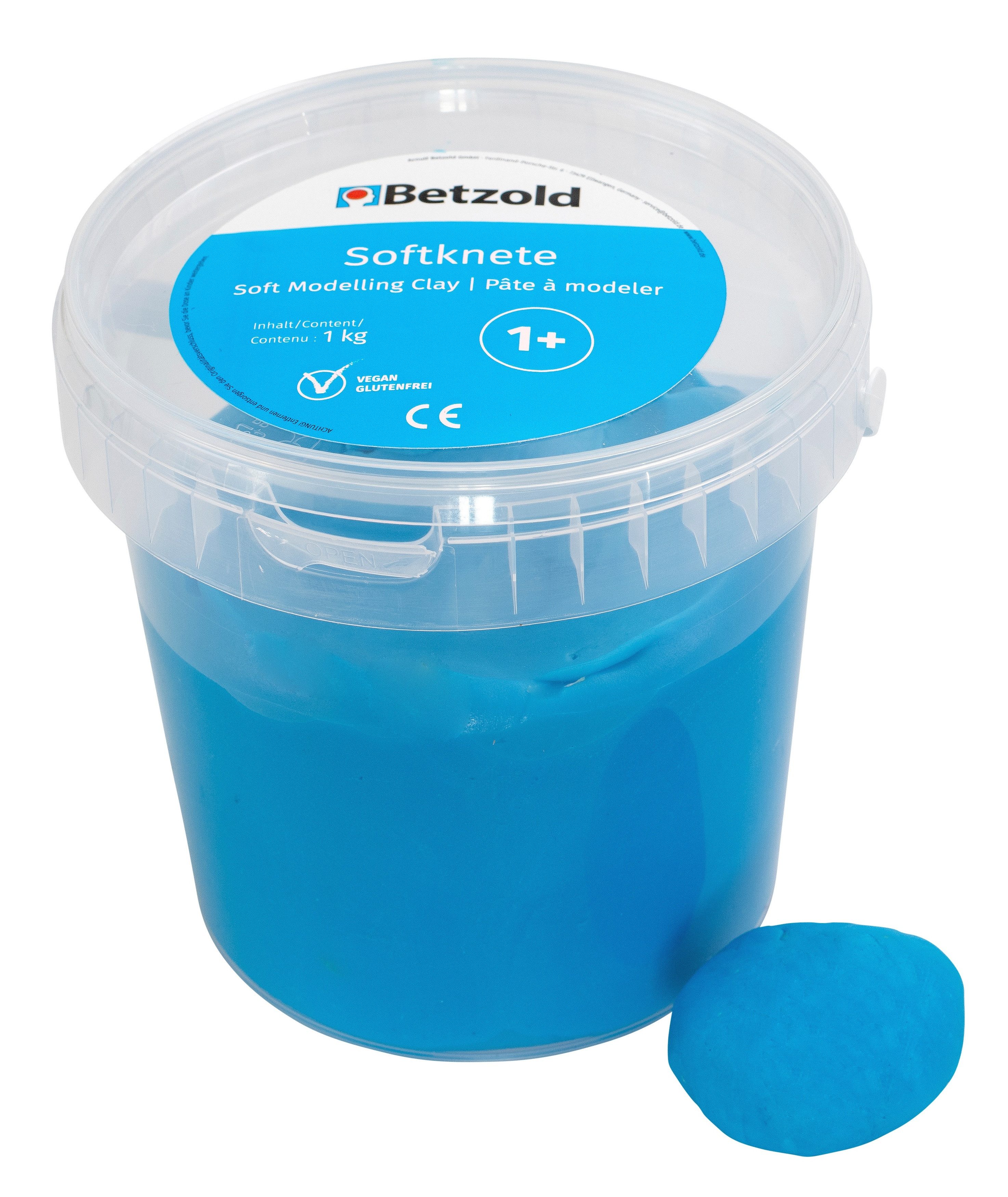 Betzold Knete Softknete 1 kg – weich, allergenfrei, im Eimer