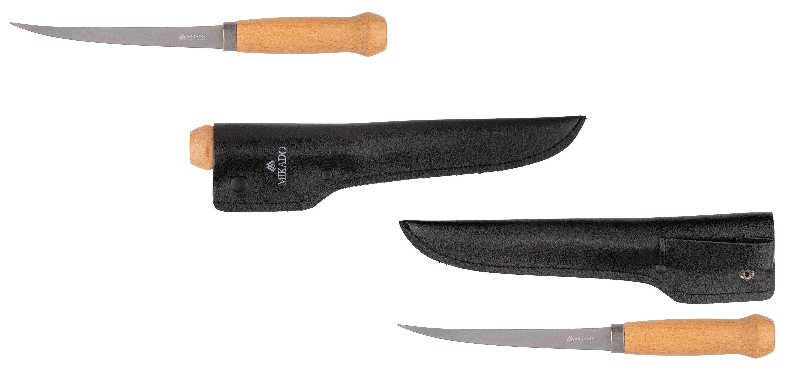 MIKADO Total Fishing Filetiermesser Fischermesser zum Filetieren - Klinge 15cm/6Zoll - Fisch Fleisch, Hochwertiges Edelstahl