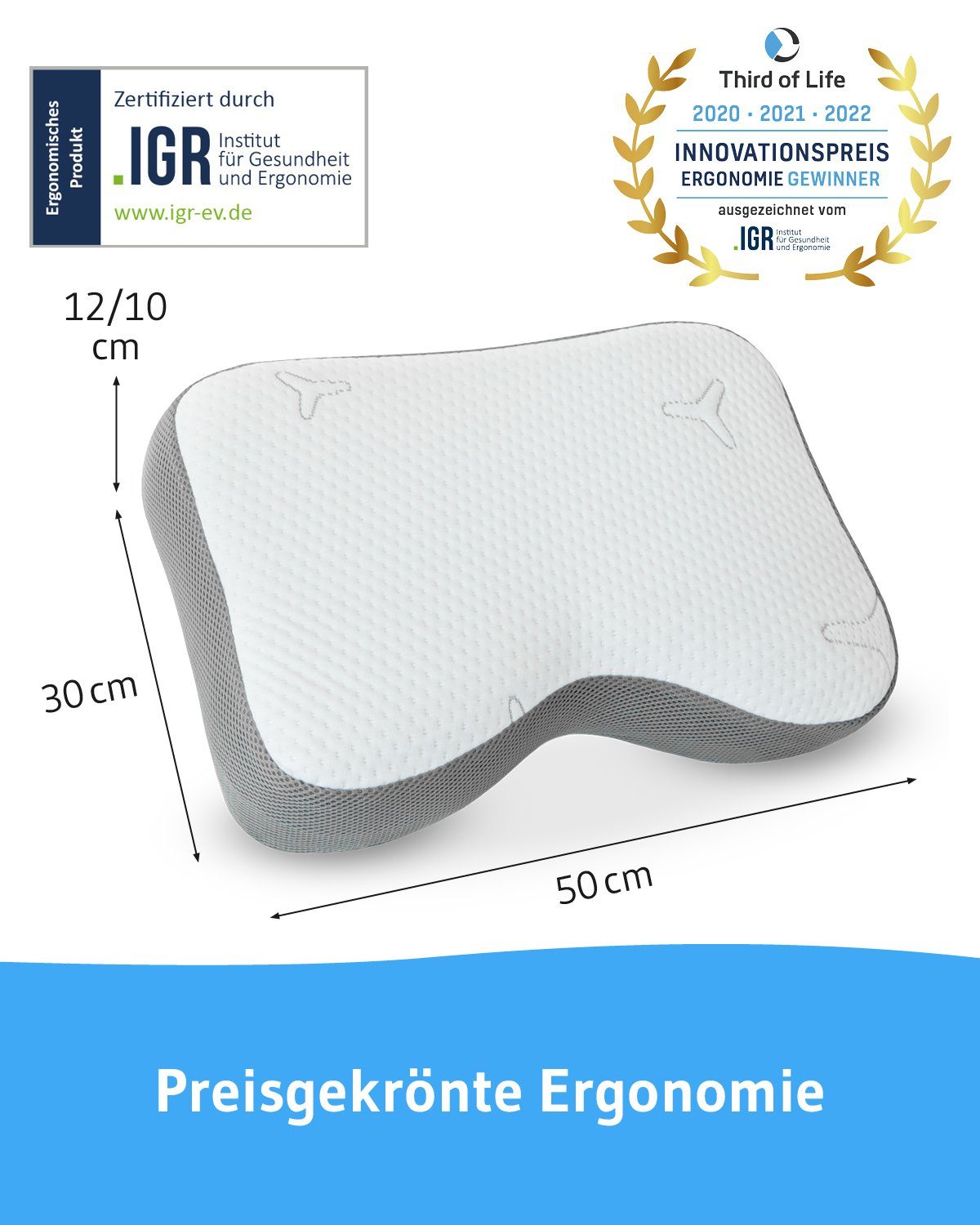 Third of Life Kopfkissen Nackenstützkisssen ReCharge Intense, Bezug: Intens günstig online kaufen