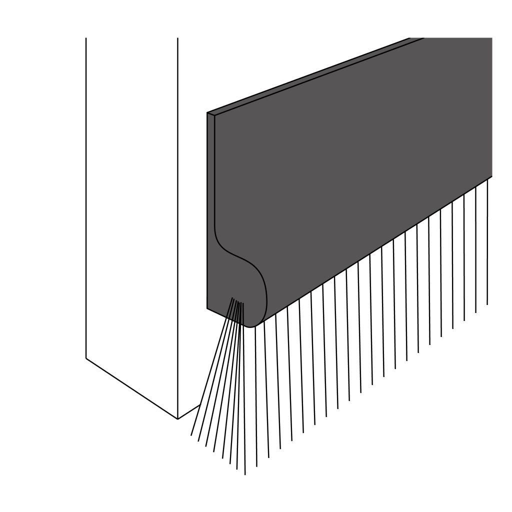 prinz Übergangsprofil Prinz - Türbodendichtung Nr. 806, 5 x 30 mm, 100 cm