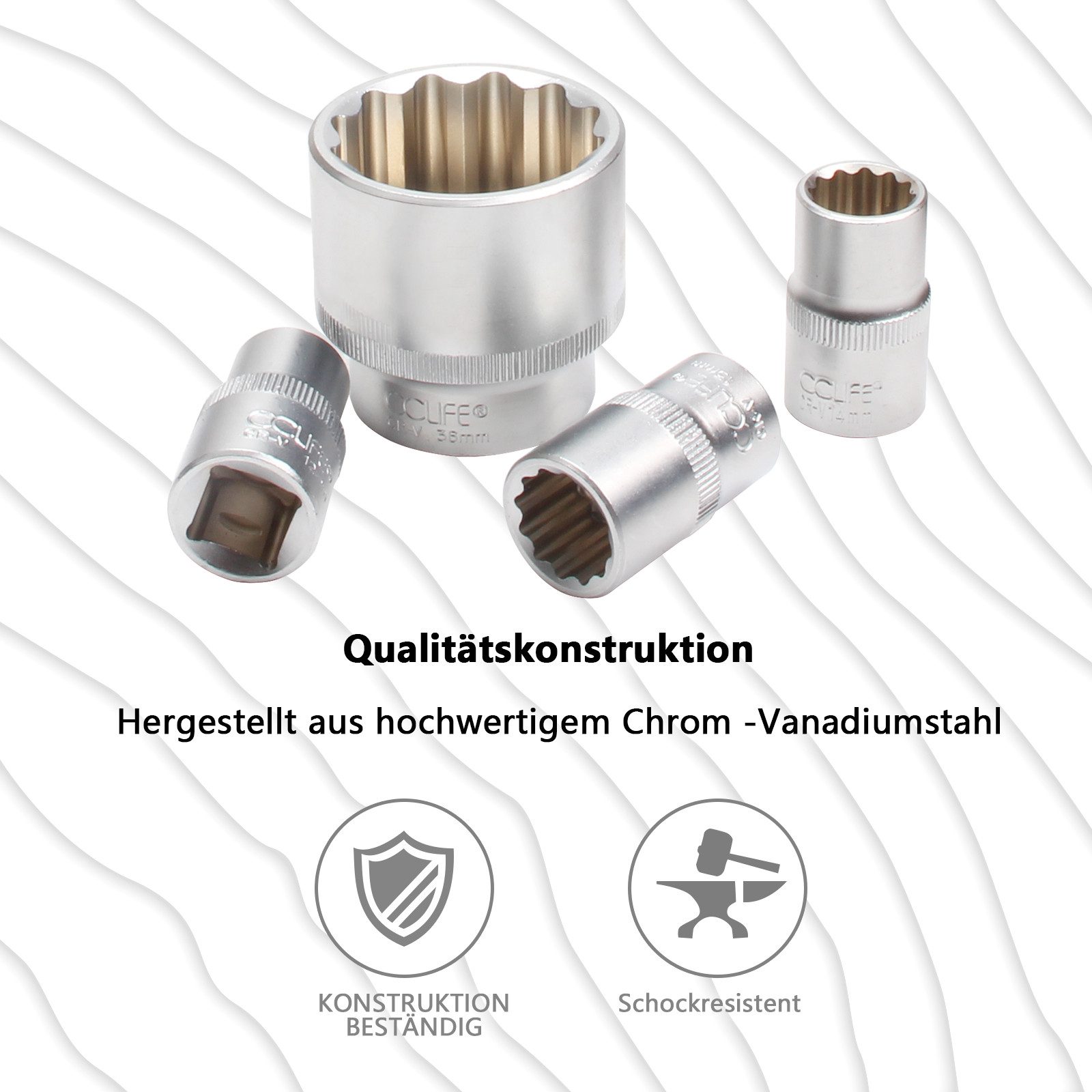 CCLIFE Steckschlüssel 1/2" Steckschlüssel Vielzahn Nuss günstig online kaufen