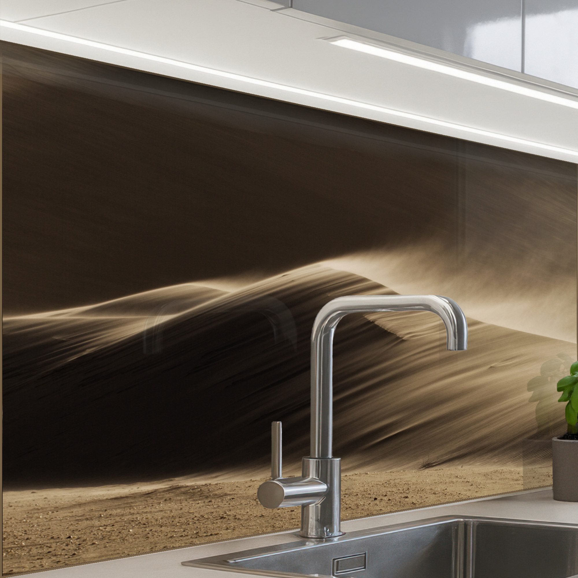 KitchenYeah Küchenrückwand selbstklebend Wüste - Sand - Natur - Düne, (1-tl günstig online kaufen