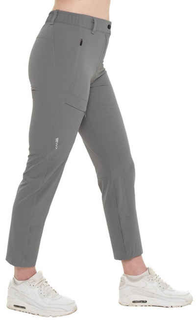 Kaymountain Trekkinghose Damen Trekking Wander Outdoor Hose 7/8 Sierra Light Mid Grey 34