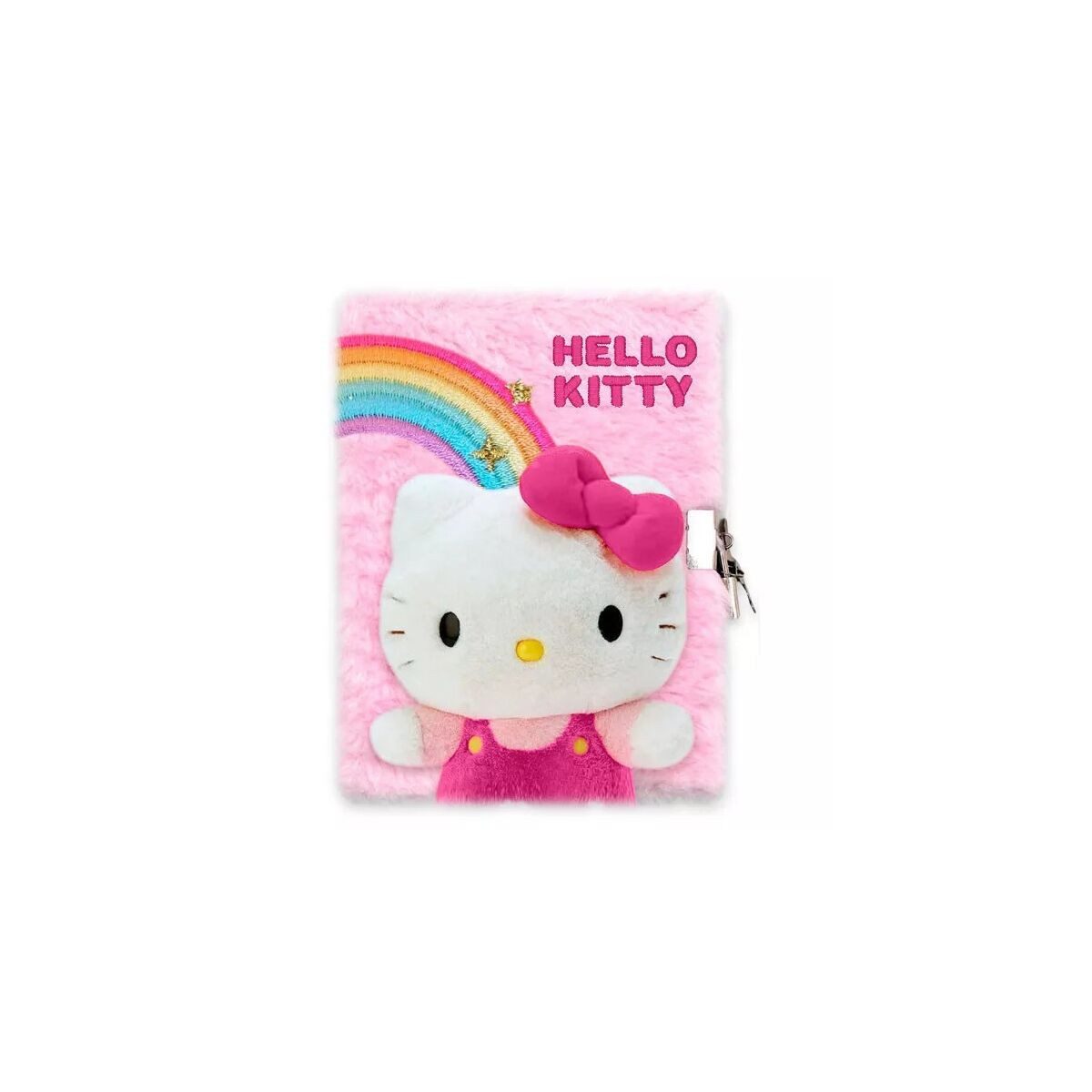 Hello Kitty Kreativset Hello Kitty Rainbow 3D Plüsch A5 Schloss Tagebuch