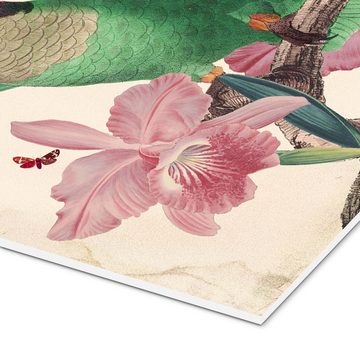 Posterlounge Forex-Bild Mandy Reinmuth, Exotische Papageien VIII, Wohnzimmer Orientalisches Flair Malerei
