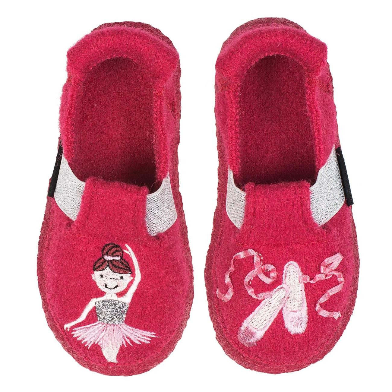 NANGA Nanga Ballet Hausschuh fuchsia Glitzer Hausschuh