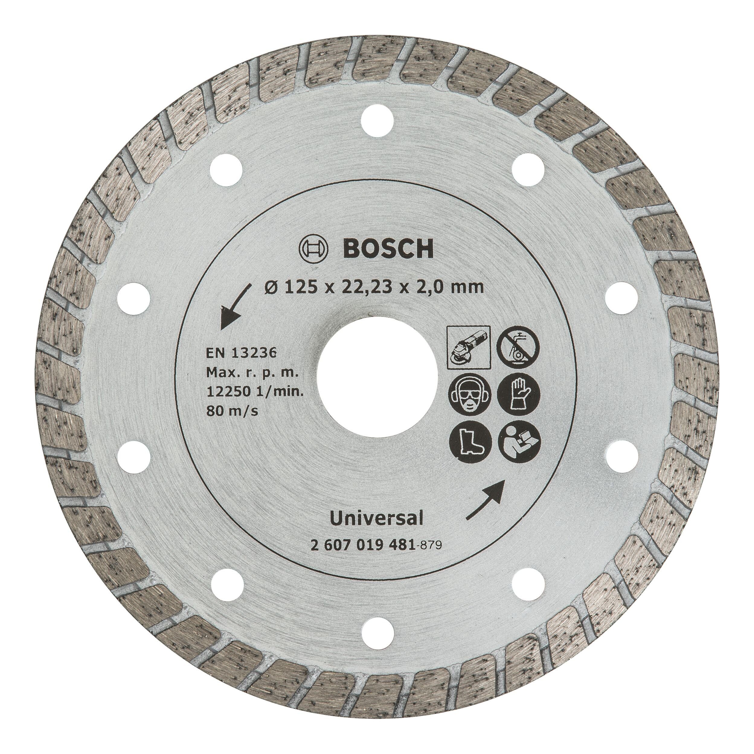 BOSCH Trennscheibe Promoline, Diamanttrennscheibe Turbo - 125 mm