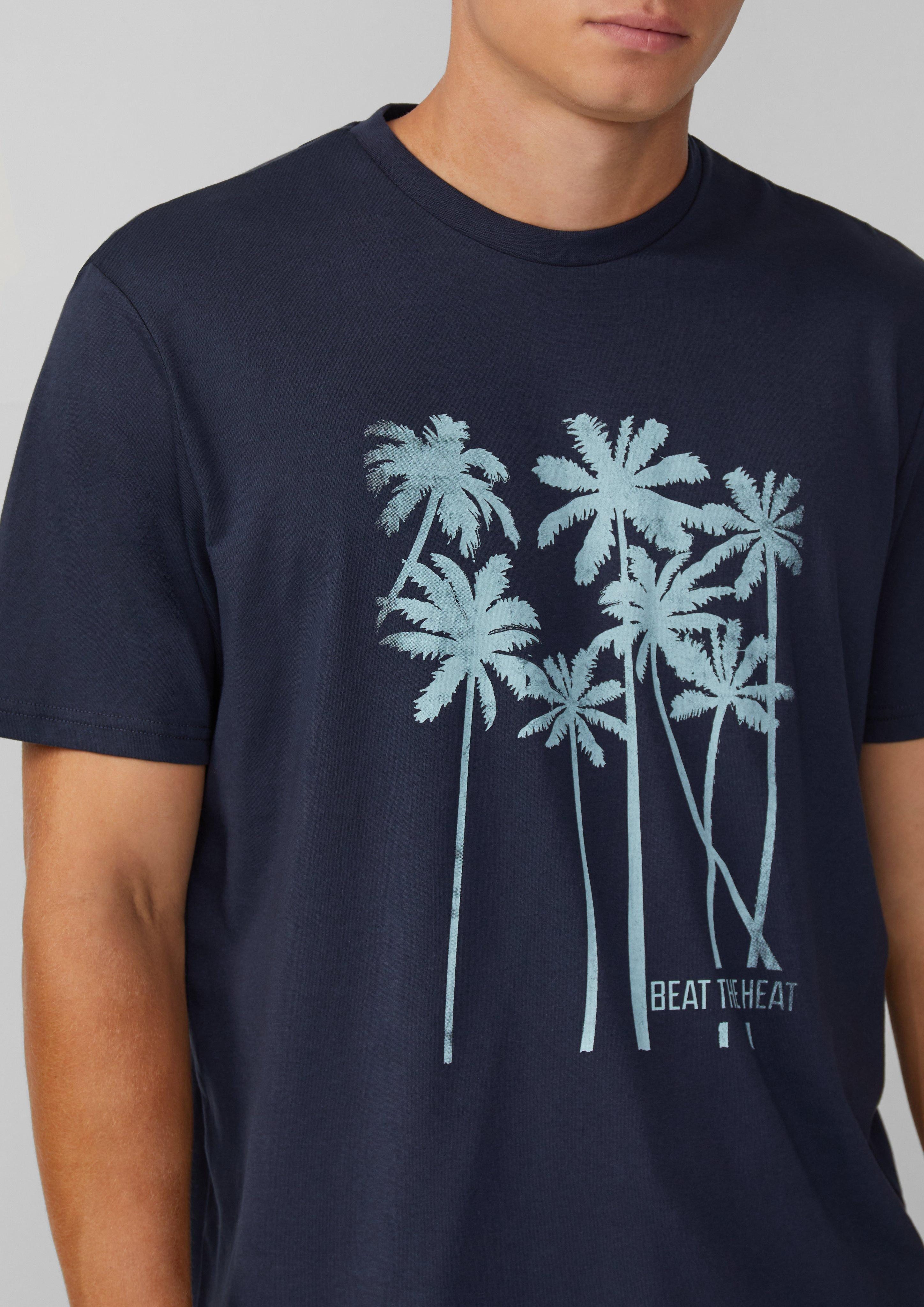 QS Kurzarmshirt Rundhals-T-Shirt mit Frontprint günstig online kaufen