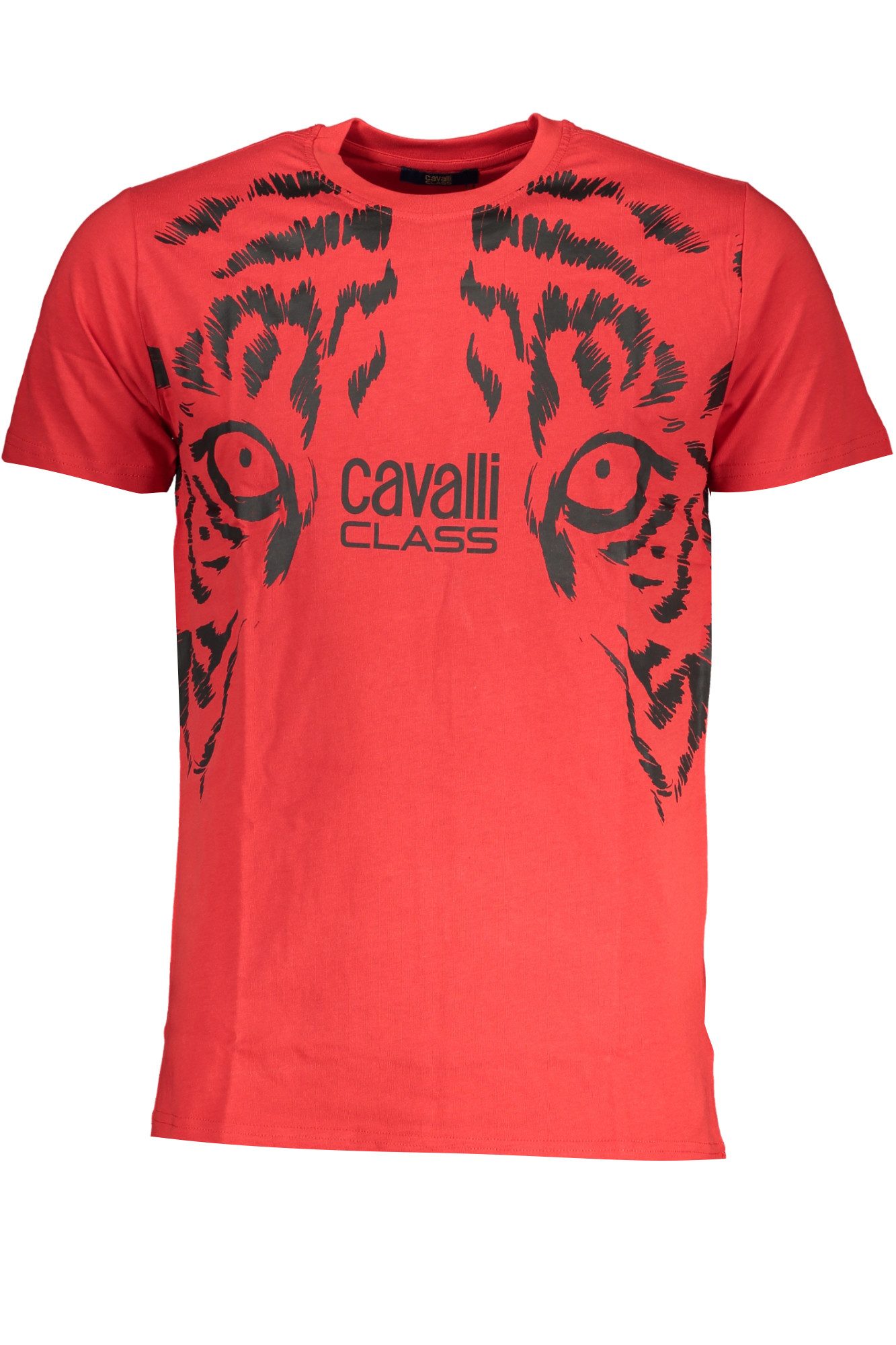 Cavalli Class T-Shirt Stylisches rotes Herren Kurzarm-T-Shirt mit Print