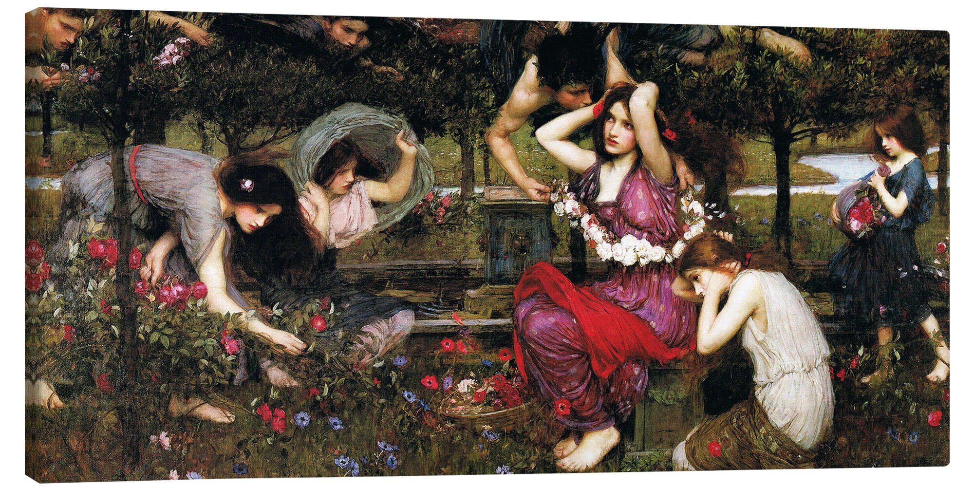 Posterlounge Wandbild Flora, John William Waterhouse, erhältlich als Poster, Leinwandbild, Wandsticker oder Acrylglasbild
