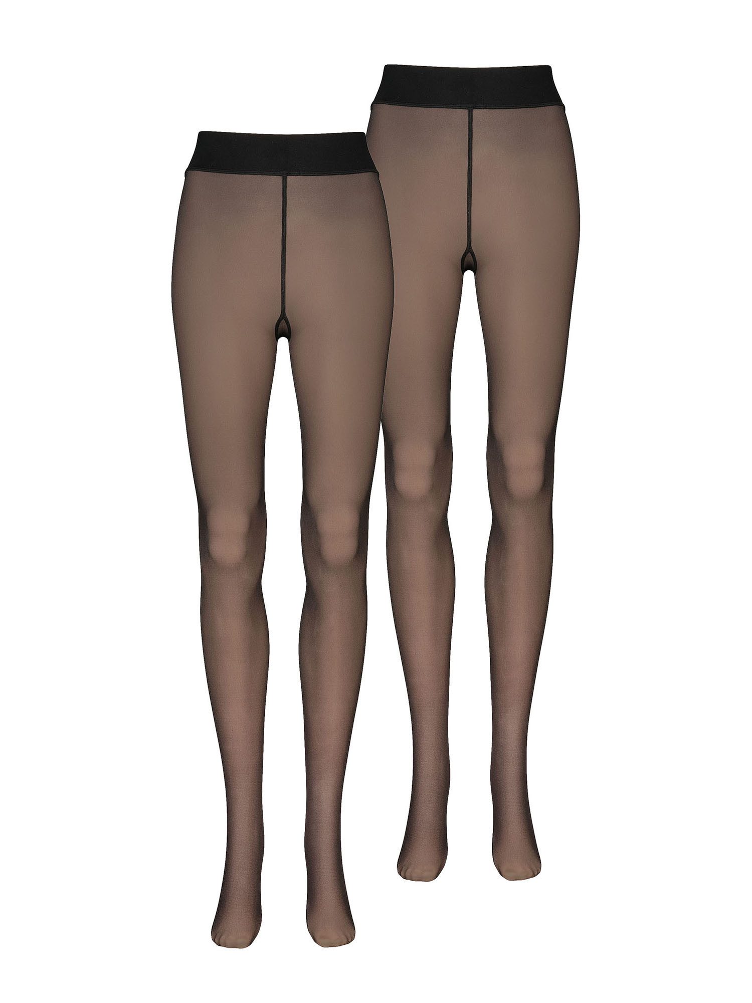 Nur Die Feinstrumpfhose Warm & Transparent mit wärmendem Innenfleece (2 St) Transparente Strumpfhose, Nylon Strumpfhose, Feine Tights
