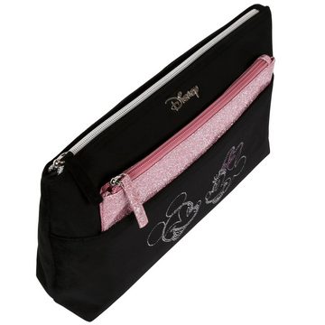 Sarcia.eu Kulturbeutel Minnie Mouse Disney Schwarze-Rosa Kosmetiktasche, 2 Stück