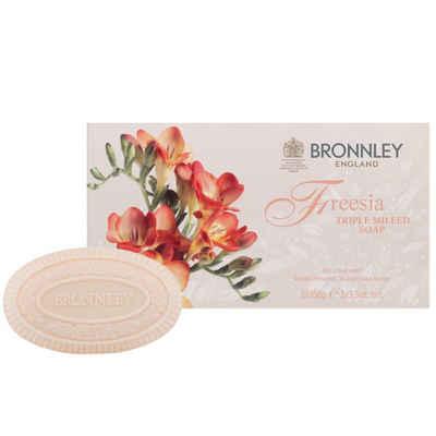 Bronnley Handseife Freesie 300 g, Freesia Triple Milled Soap in Geschenkbox 3x100 g