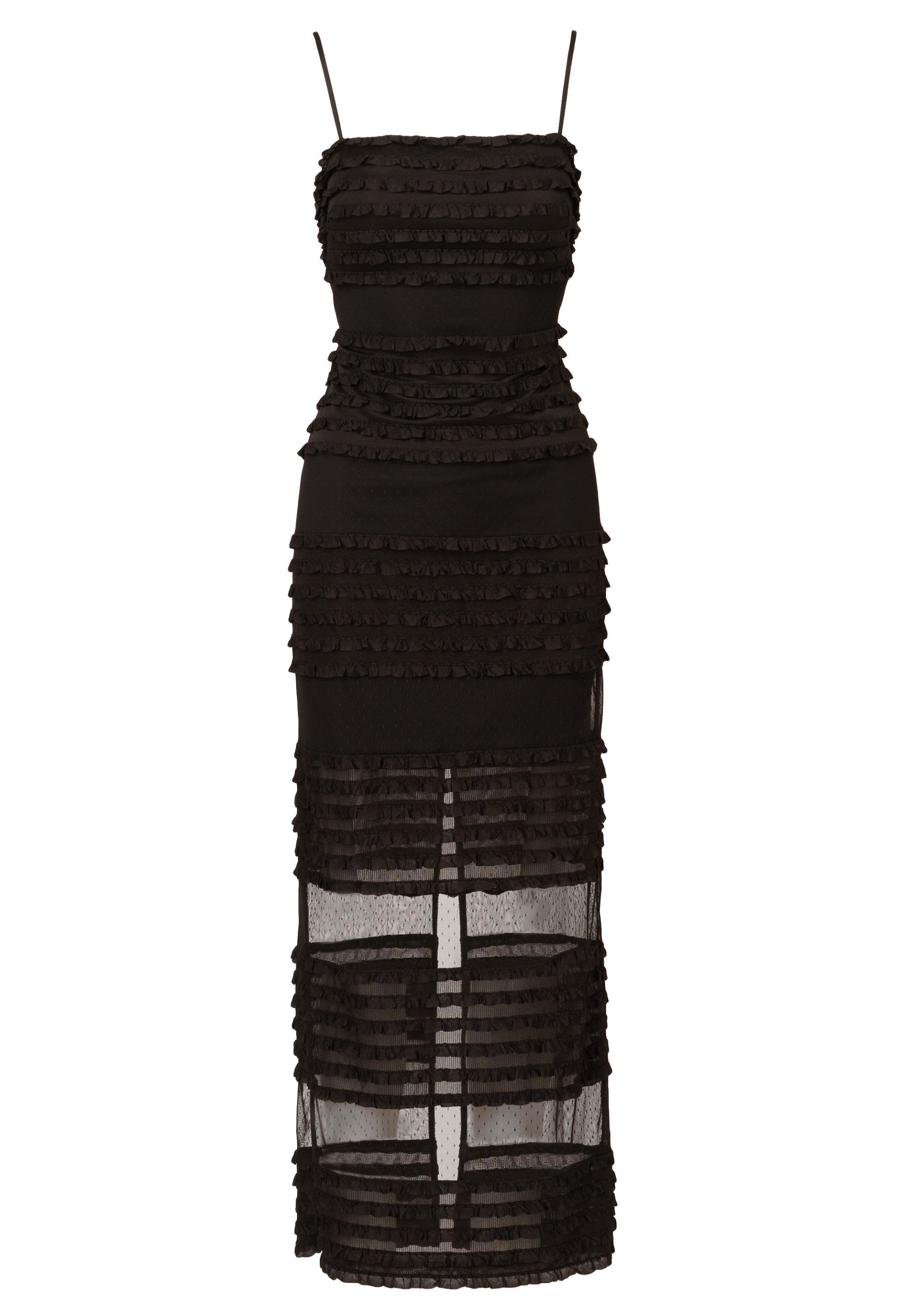 Adrianna Papell Abendkleid Ruffle Knit Long Dress A chic ruffle evening gown