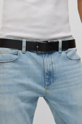 HUGO Ledergürtel Geek_Sz35 mit kontrastfarbenen Nähten günstig online kaufen