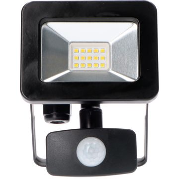 LED's light LED Flutlichtstrahler 310710 LED-Strahler, LED, 10 Watt mit Bewegungsmelder neutralweiß IP65