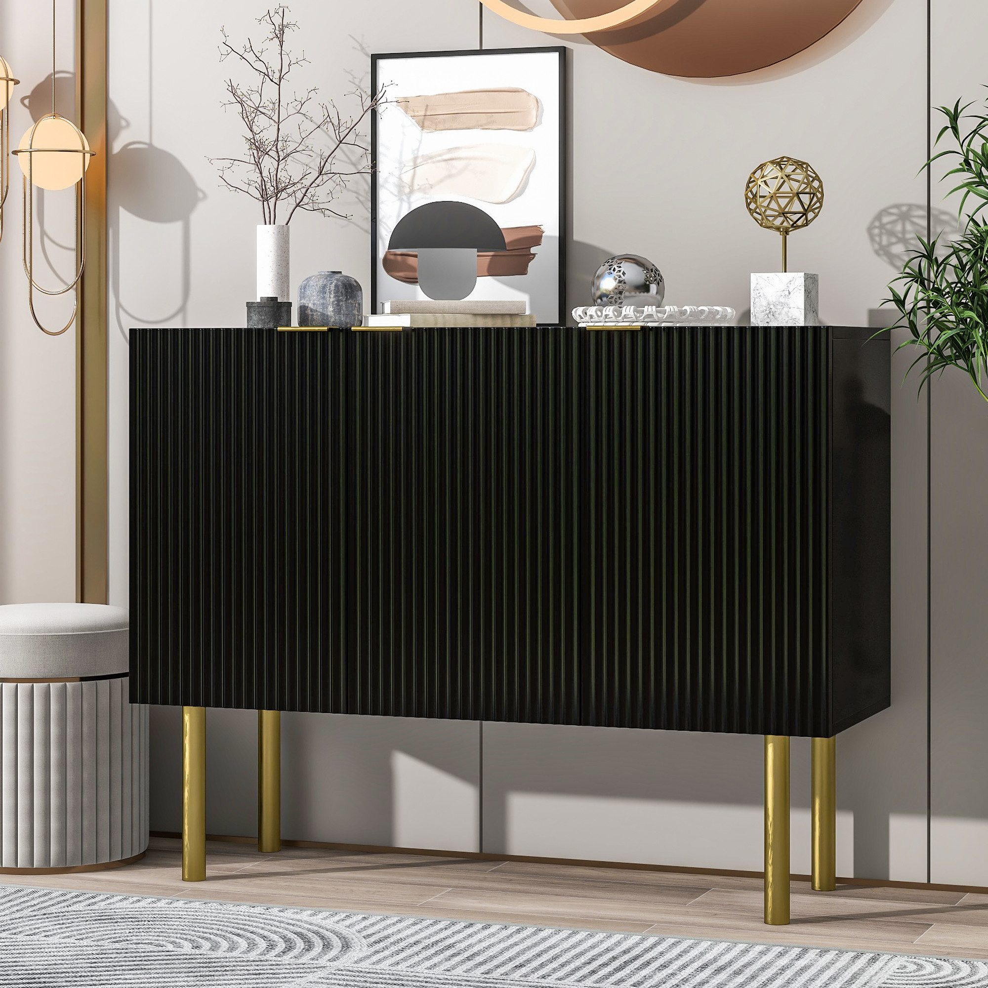 OKWISH Sideboard Sideboard,mit verstellbaren Regalen (Elegantes günstig online kaufen