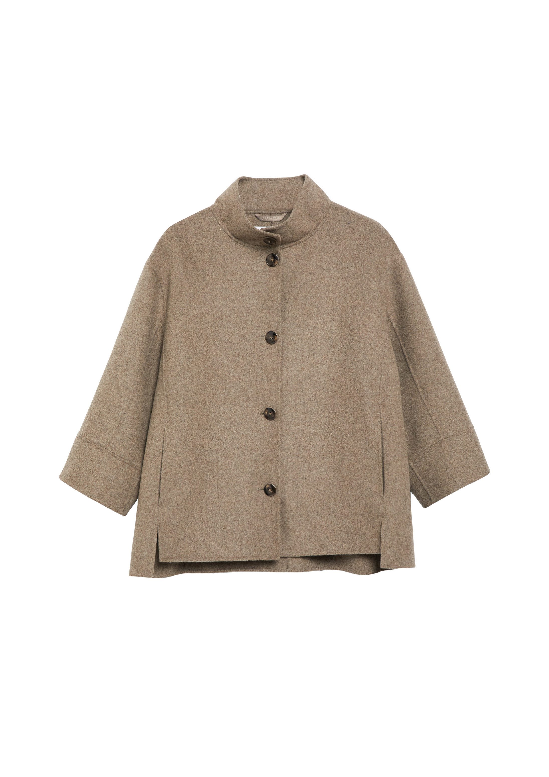 comma Funktionsjacke Outdoor-Jacke Oversize Doubleface-Jacke mit Stehkragen