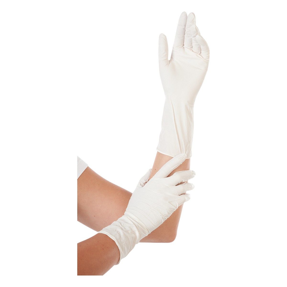 Franz Mensch Nitril-Handschuhe Hygostar "Safe Long, Weiß, 100 Stück extra l günstig online kaufen