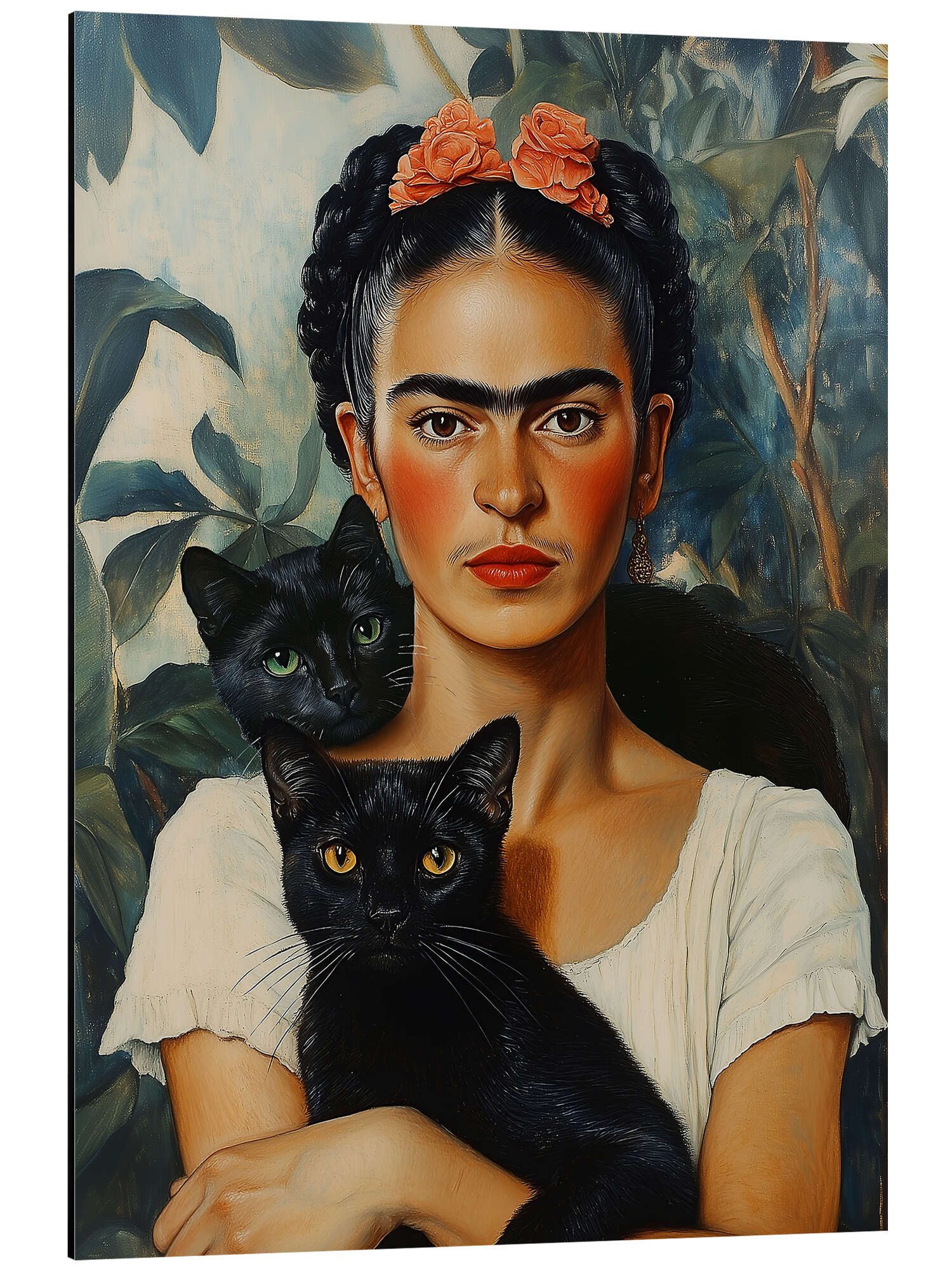 Wandbild Frida und Katzen
