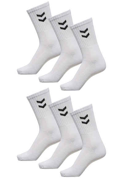 hummel Socken 6-er Set Sport Freizeit Basic Socken mit Logo (6-Paar) 5773 in Weiß-2
