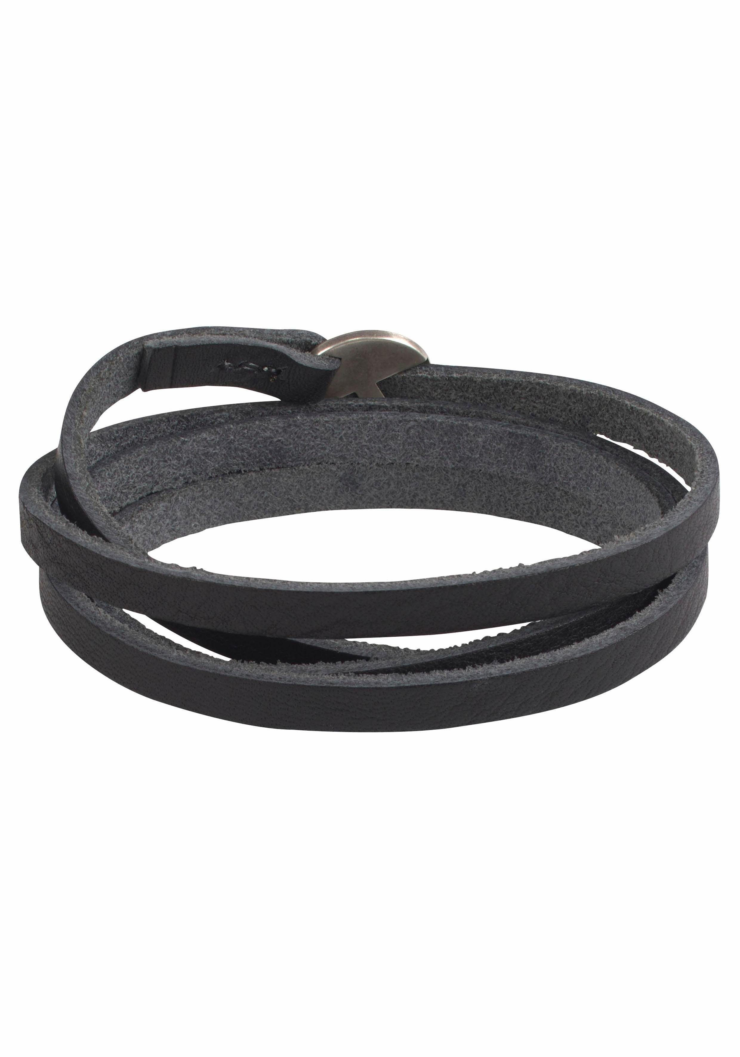 2. Bild von J.Jayz Lederarmband zum Wickeln, coole Metallschließe (1-tlg)