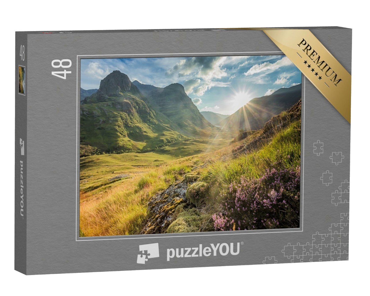 puzzleYOU Puzzle Berge von Glencoe, schottische Highlands, 48 Puzzleteile, puzzleYOU-Kollektionen Schottland