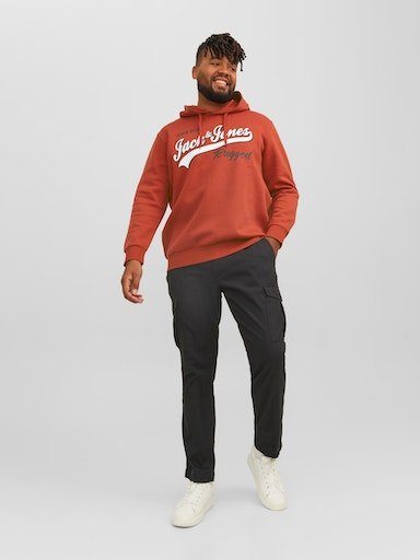 Jack & JJELOGO SWEAT Kapuzensweatshirt NOOS COL HOOD 2 Jones cinnabar PlusSize 23/24 PLS