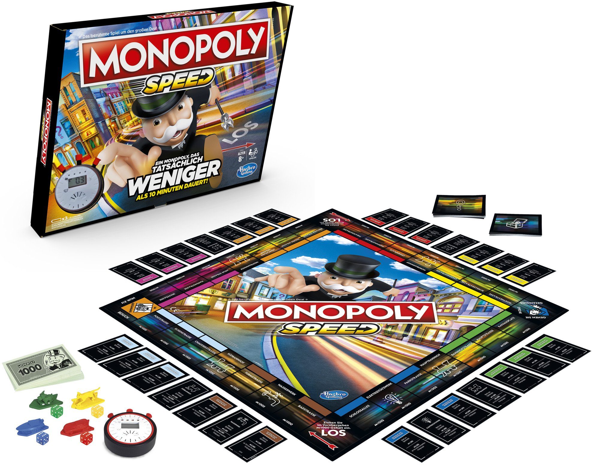 Image of HASBRO GAMING Monopoly Speed Brettspiel Gesellschaftsspiel, Mehrfarbig