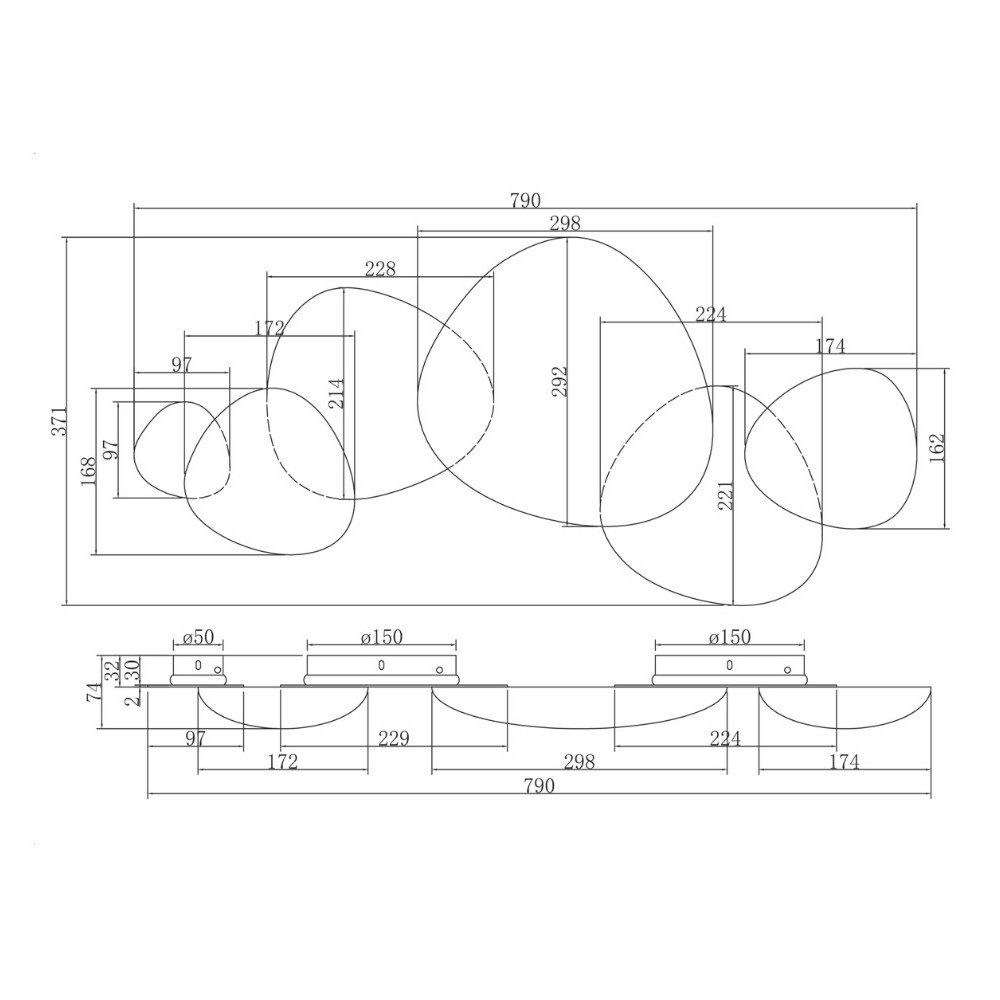 550lm warmweiss, Wandleuchte verbaut, Gold fest LED 790mm, Maytoni LED, Angabe, in Ja, Wandlampe, LED Wandlicht Leuchtmittel 13W keine Jack-Stone Wandleuchte enthalten: Wandleuchte,