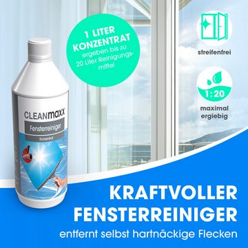EASYmaxx Sprühwischer Fensterreiniger grau/rot (7-tlg., inkl. Reiniger) Streifenfreies Putzen, Haus & Auto