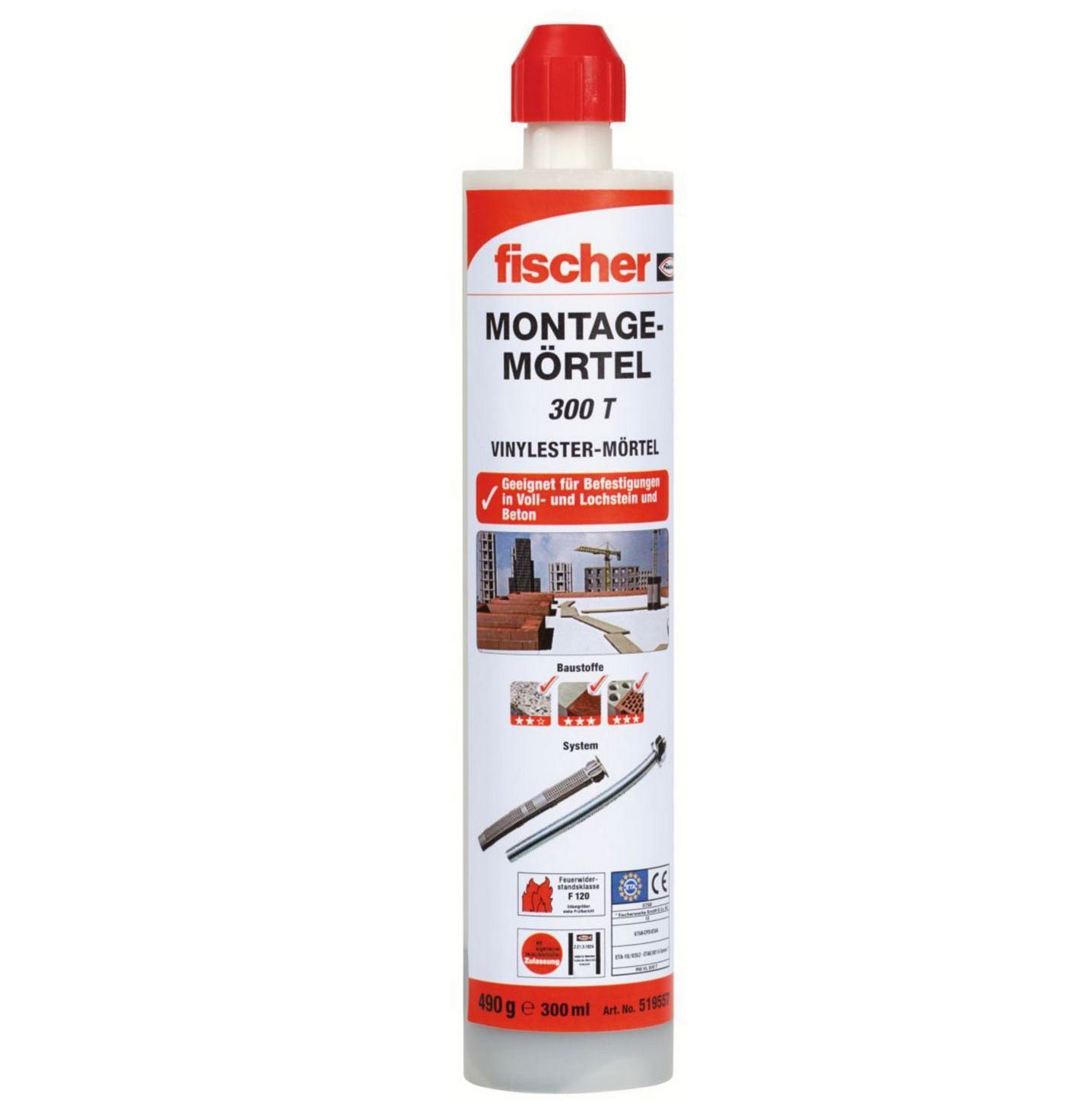 Fischer Befestigungstechnik Schrauben- und Dübel-Set FISCHER Montagemörtel 300 T 300ml