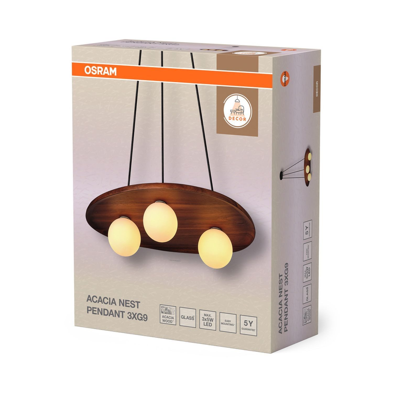 Licht-Erlebnisse Pendelleuchte GERANO, ohne Leuchtmittel, G9 H: max. 150 cm Kugel Schirm Modern