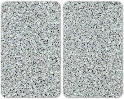 WENKO Herd-Abdeckplatte Universal Granit, Glas, Kunststoff, (Set, 2 tlg)