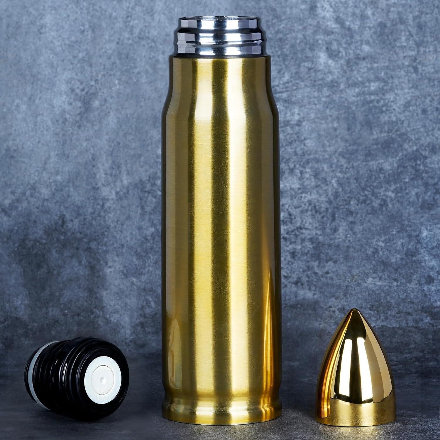 LuxusKollektion Thermoflasche Goldene 1L Edelstahl Thermosflasche für Jäger und Männer