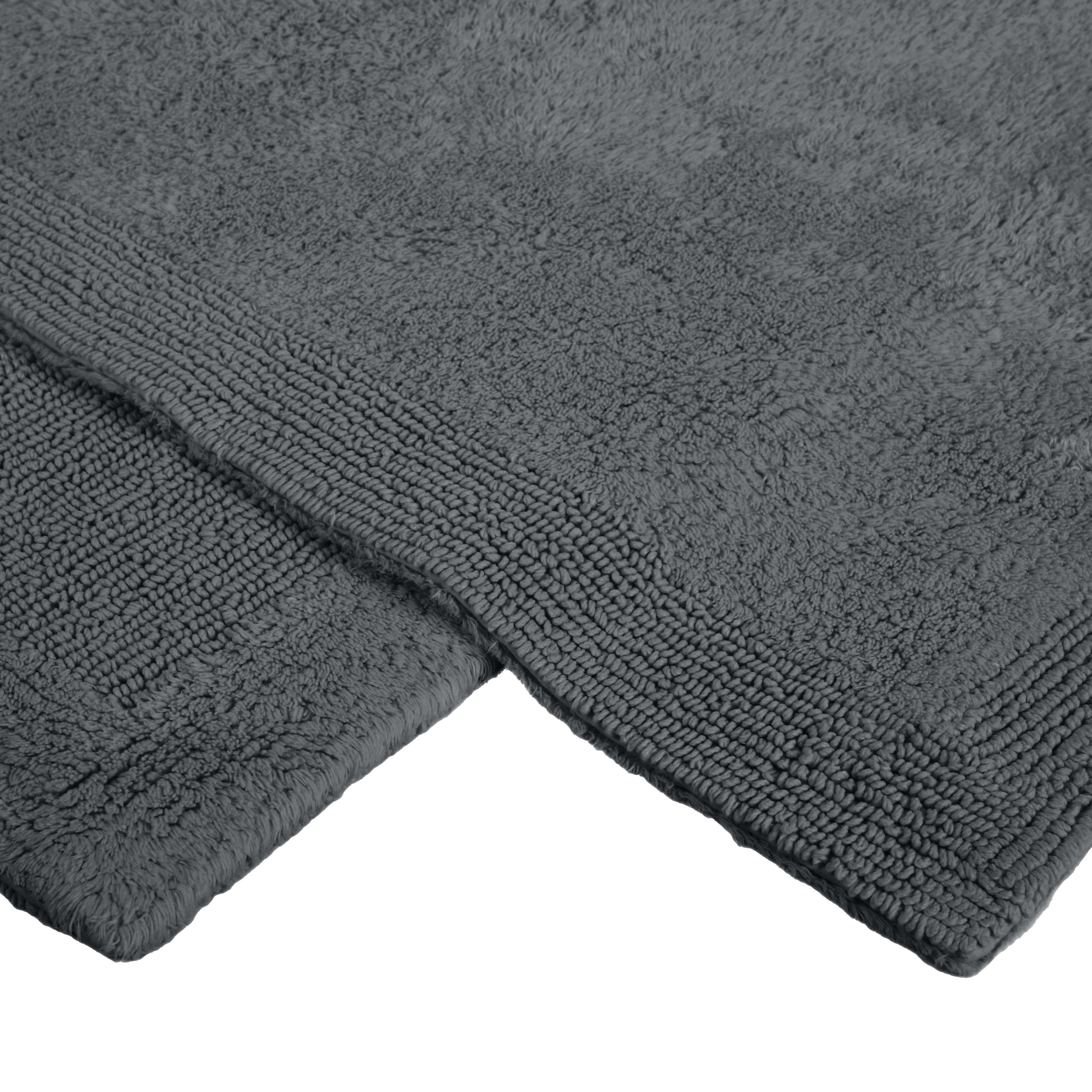 OTTO home Badematte Kapra, Badvorleger, Badezimmer Teppich, Höhe 14 mm, beidseitig nutzbar, fußbodenheizungsgeeignet, strapazierfähig, Baumwolle, rechteckig, mit Bordüre, Badteppich, Badematte, Baumwolle