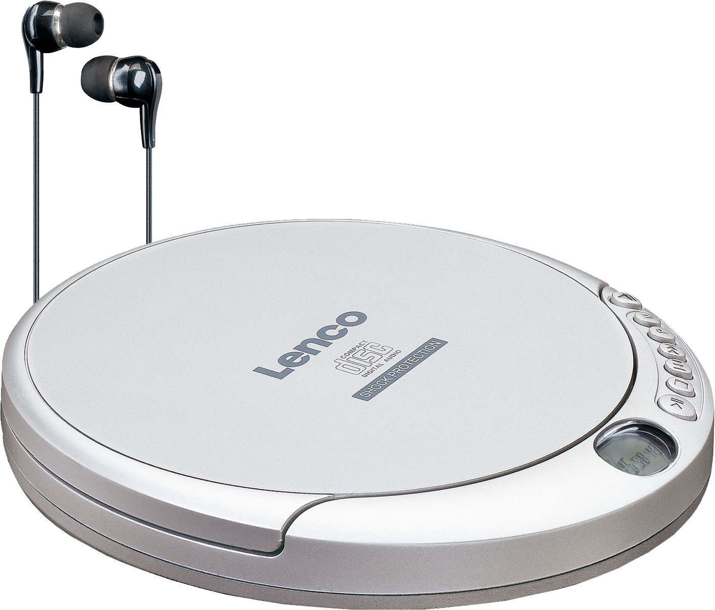 Durchfahrtshöhe Lenco CD-201Sl CD-Player Silber (Anti-Schock-Funktion)