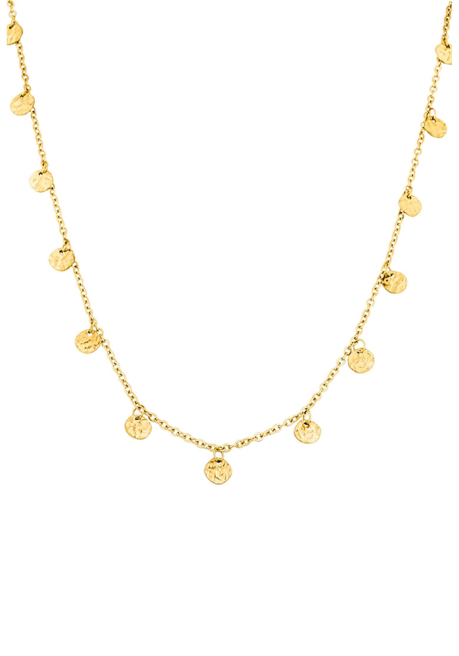 Kette mit Anhänger Schmuck Geschenk Malihini, runder Strukturanhänger, Necklace-Malihini