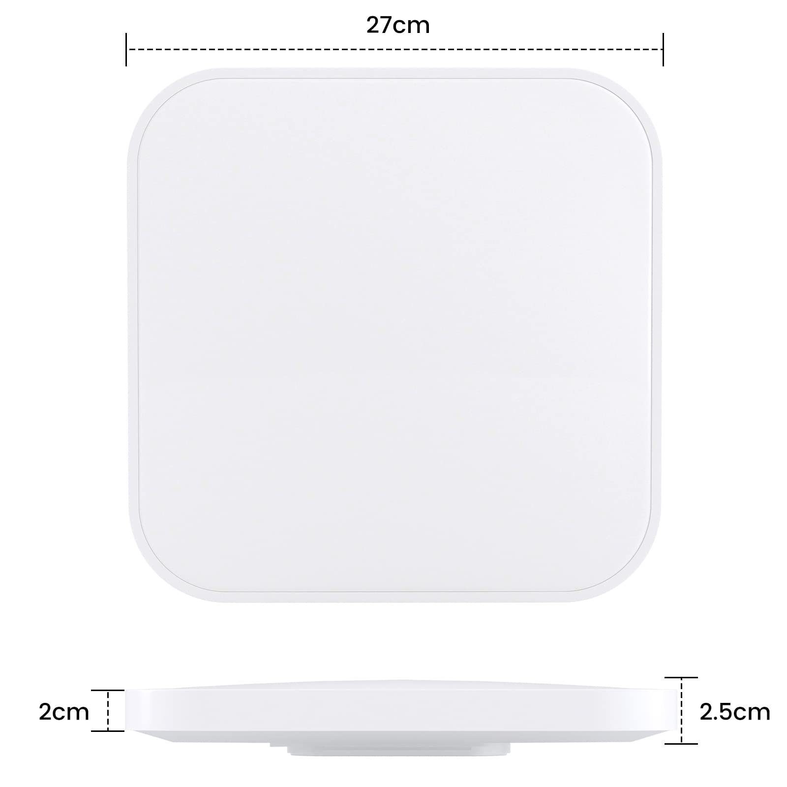 ZMH LED Deckenleuchte 27cm Quadratisch Flach günstig online kaufen