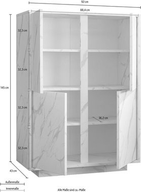 INOSIGN Highboard Carrara, grifflos