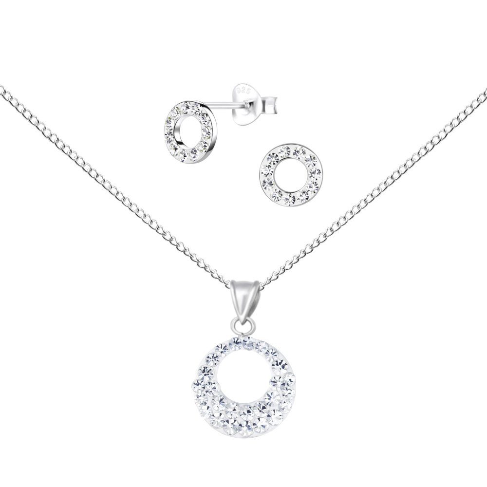 Schmuckset KREIS KRISTALL, 4-tlg.