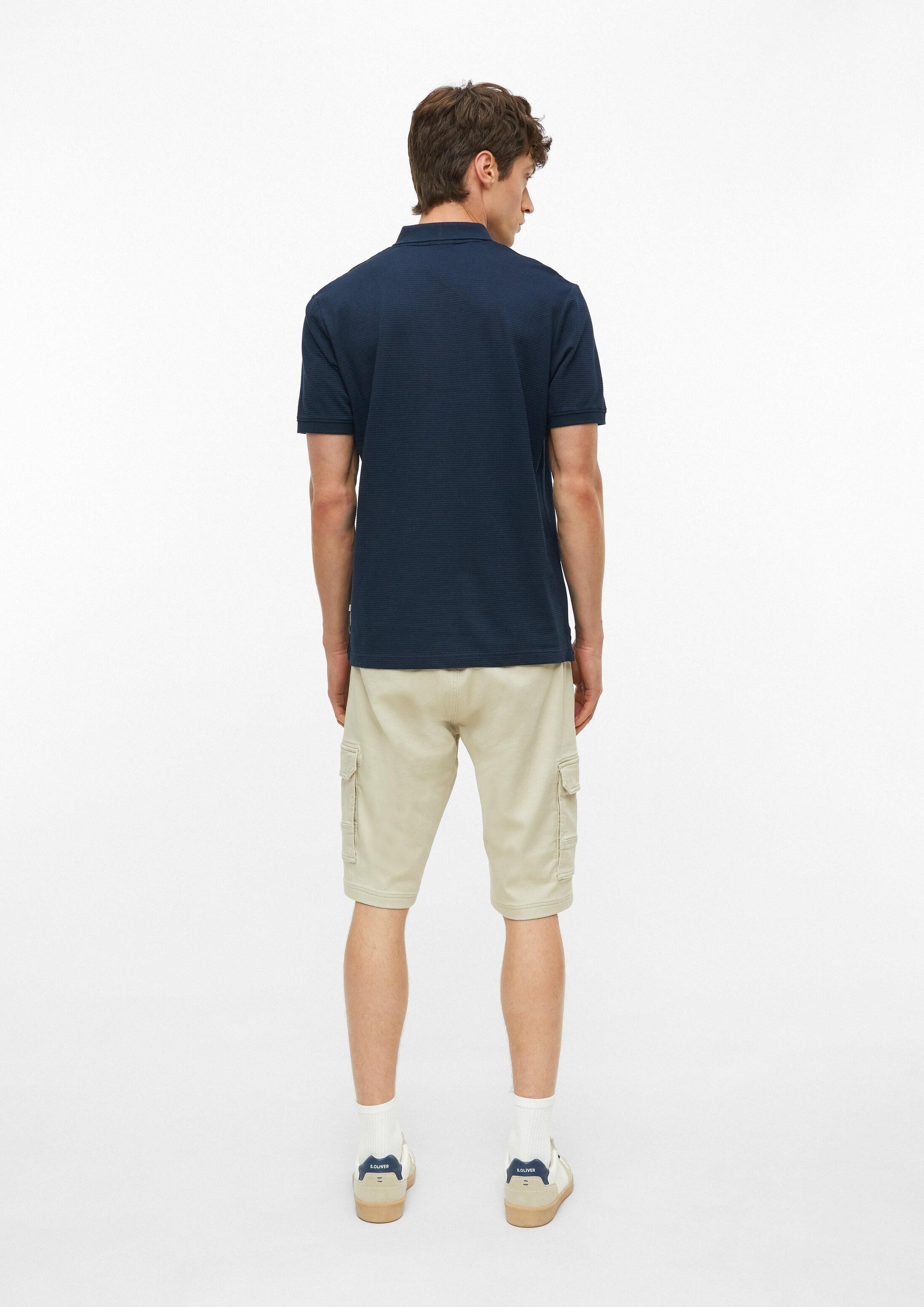 s.Oliver Kurzarmshirt Polo-Shirt Poloshirt mit Strukturstreifen