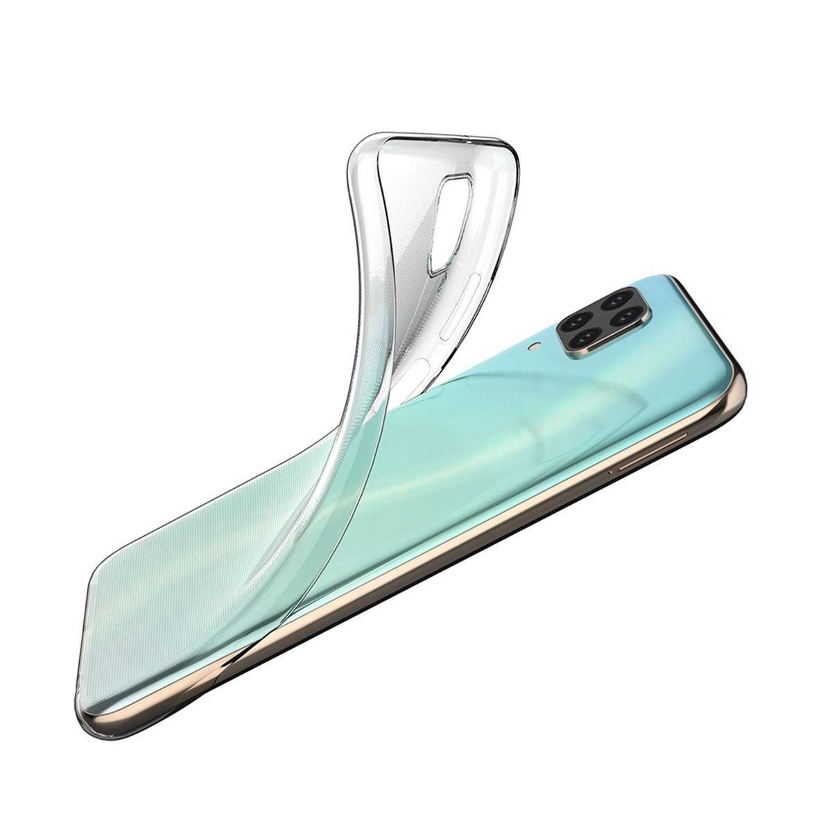 CoverKingz Handyhülle Huawei P40 Lite Handyhülle Silikon Cover Schutzhülle Handy Case klar