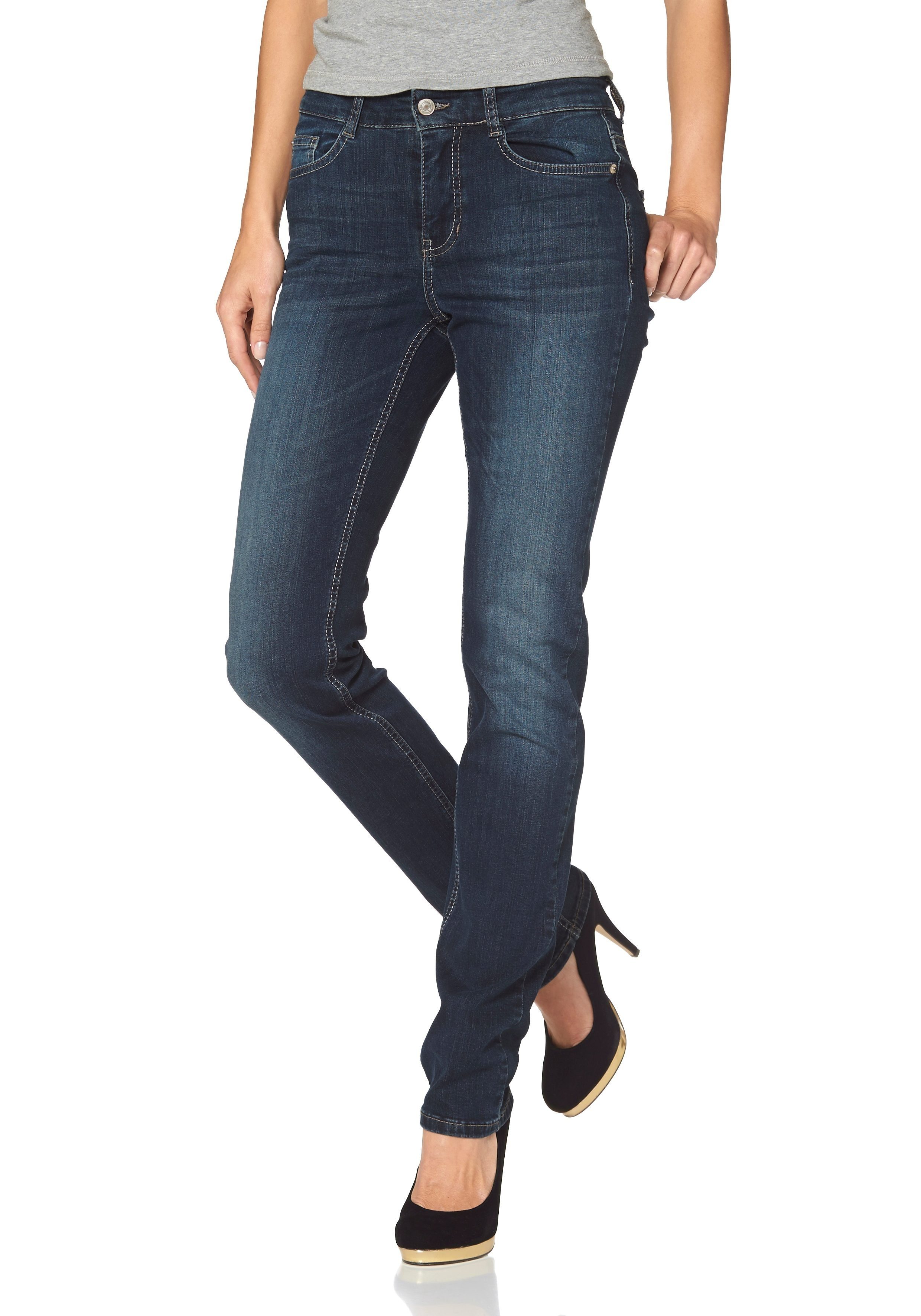 MAC Stretch-Jeans "Angela", schmal geschnitten günstig online kaufen