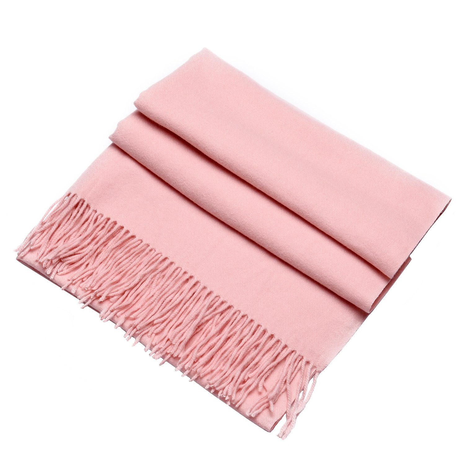 DonDon Schal Schal Winterschal, (1-St), Damenschal, kuschlig weich, mit Fransen, Feinstrick